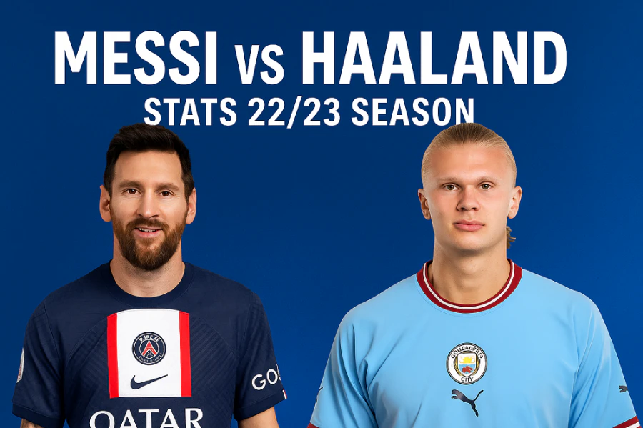 Messi Vs Haaland Stats 22 23 Season