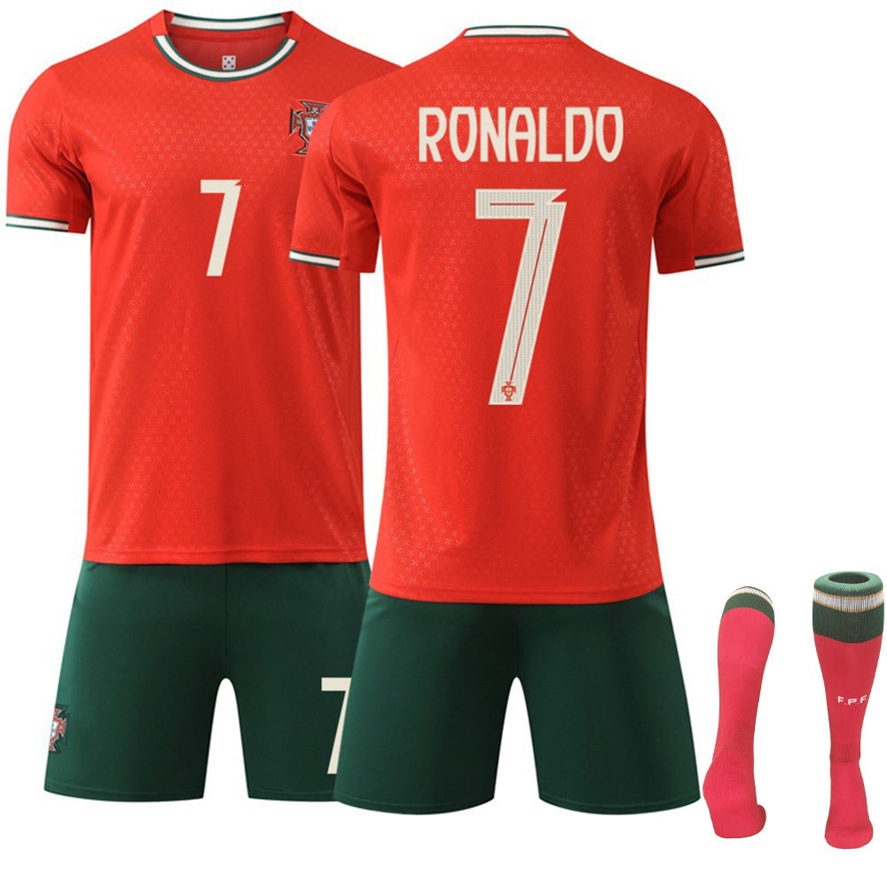 Portugal Football Kit No. 7 Ronaldo With Socks