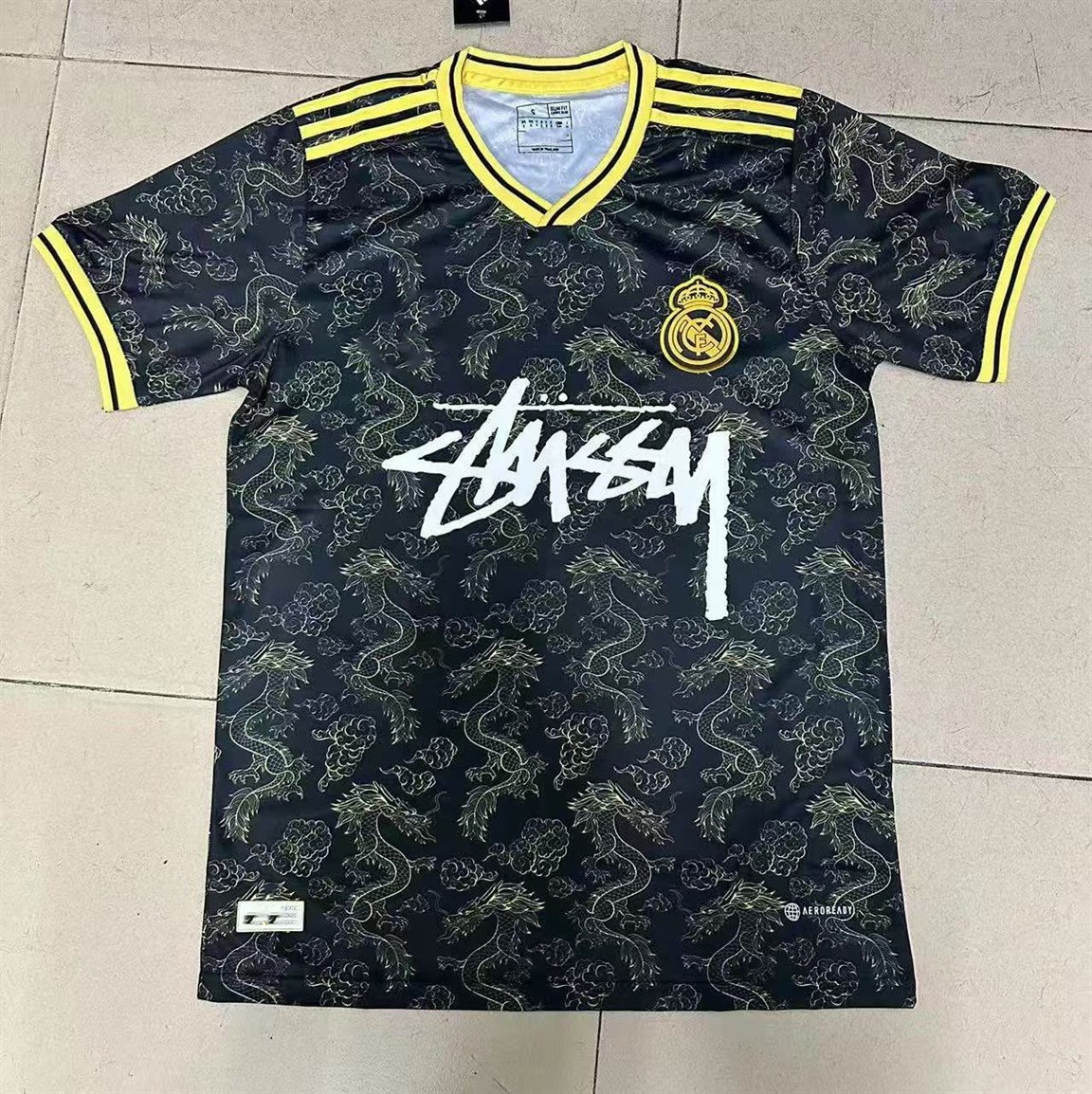 Real Madrid Football Jersey Stussy Small Dragon Edition