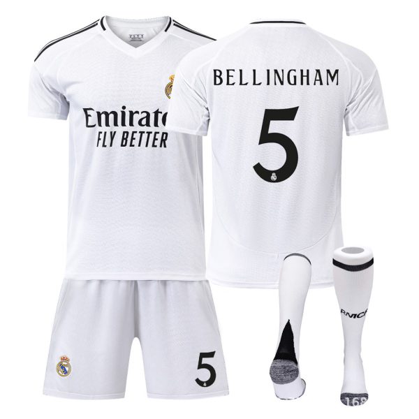 Real Madrid Home Football Kit No. 5 Bellingham With Socks