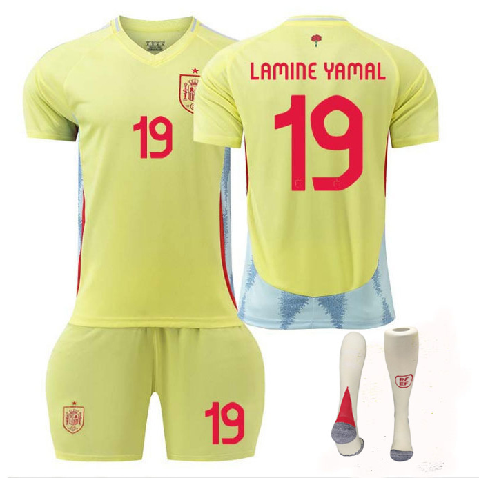 Spain Away Football Kit No. 19 Yamal With Socks