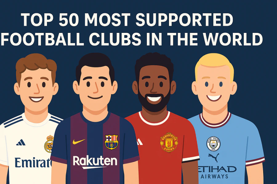 Top 50 Most Supported Football Clubs In The World