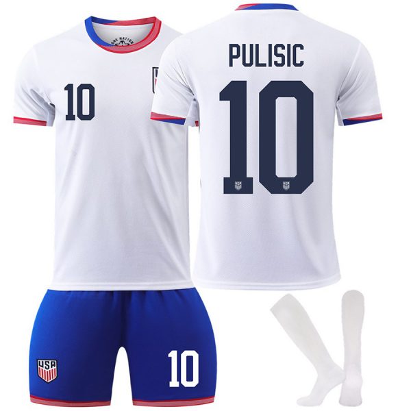Usa Captain America Football Kit No. 10 Pulisic With Socks